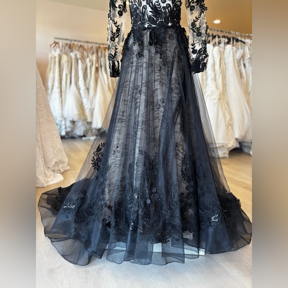 Maggie Sottero Black Lace Wedding Dress - Picture 4 of 11